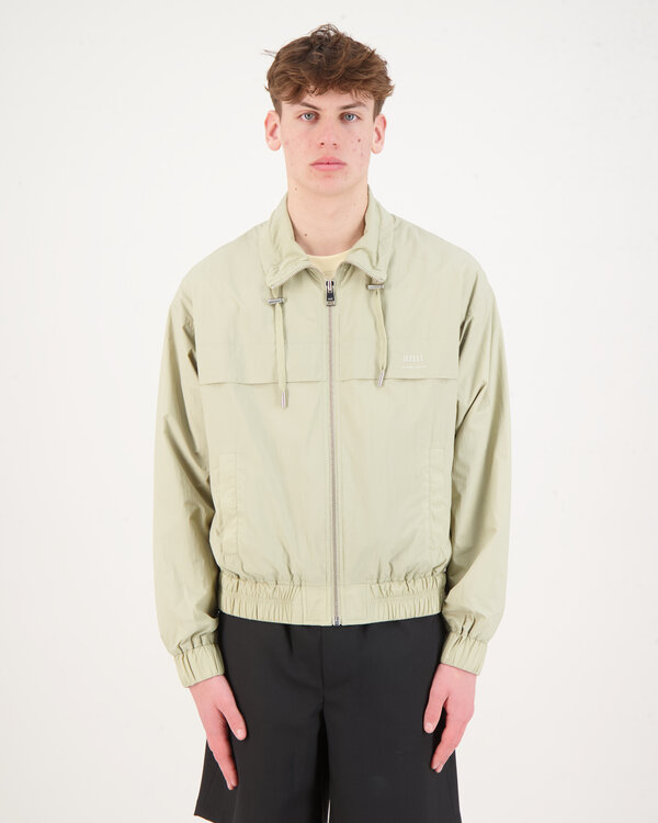 Zipped Windbreaker Green