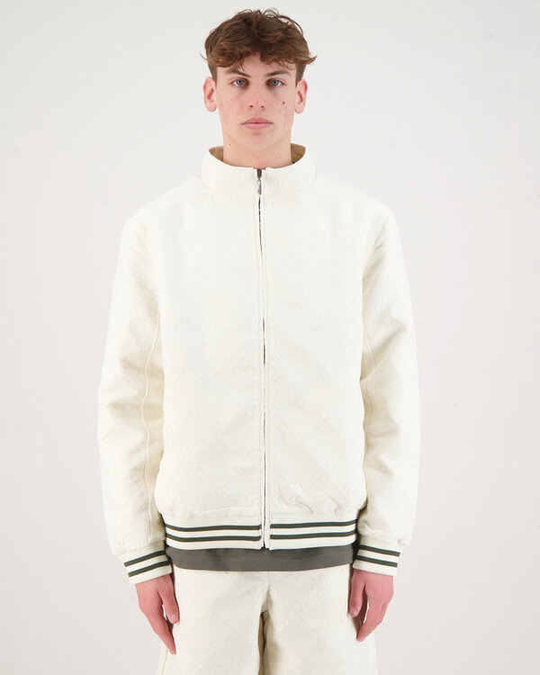 Shakir Boucle Track Jacket Offwhite