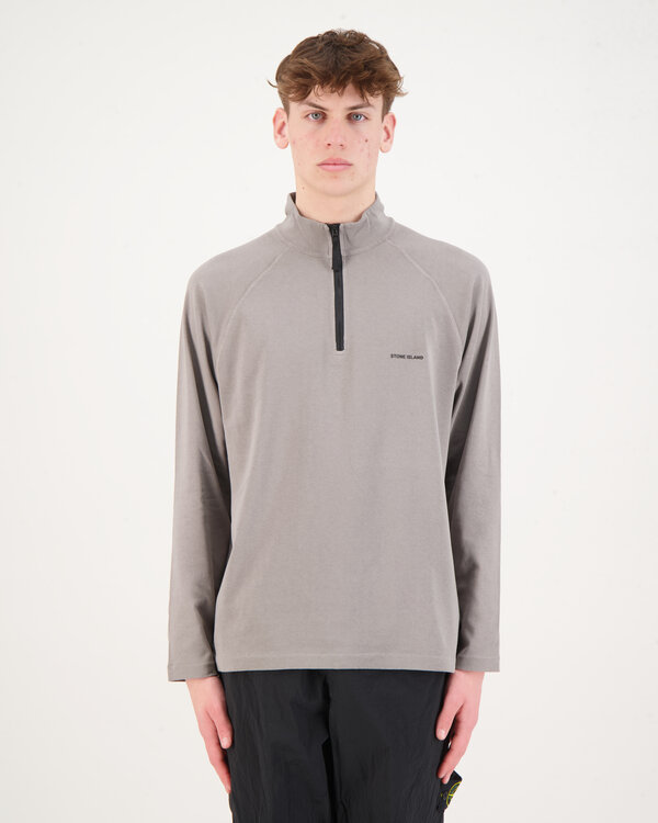 21279 Half Zip T-Shirt Grau