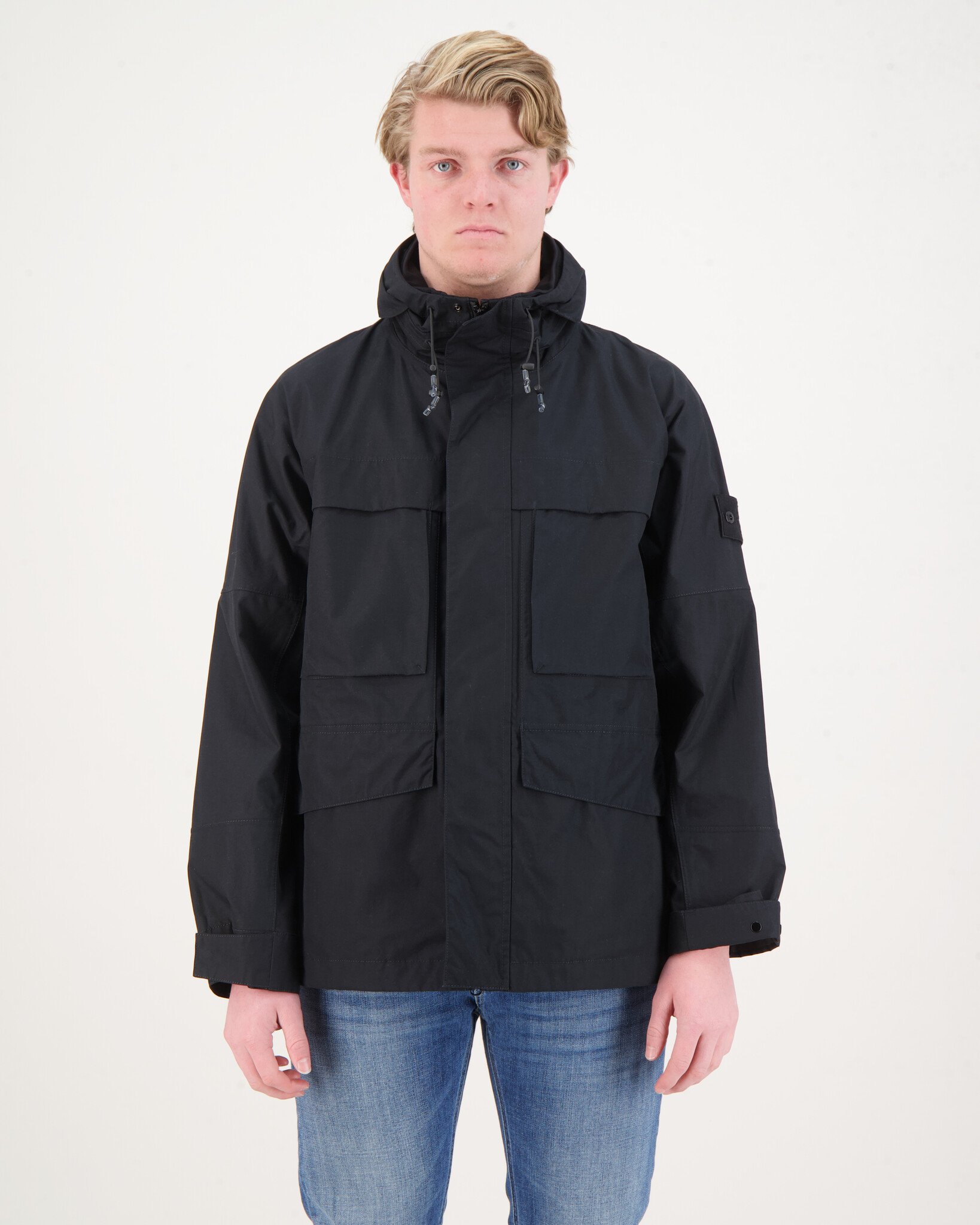Stone Island 433F1 O - Ventile Ghost Piece Jacket Black - Beachim