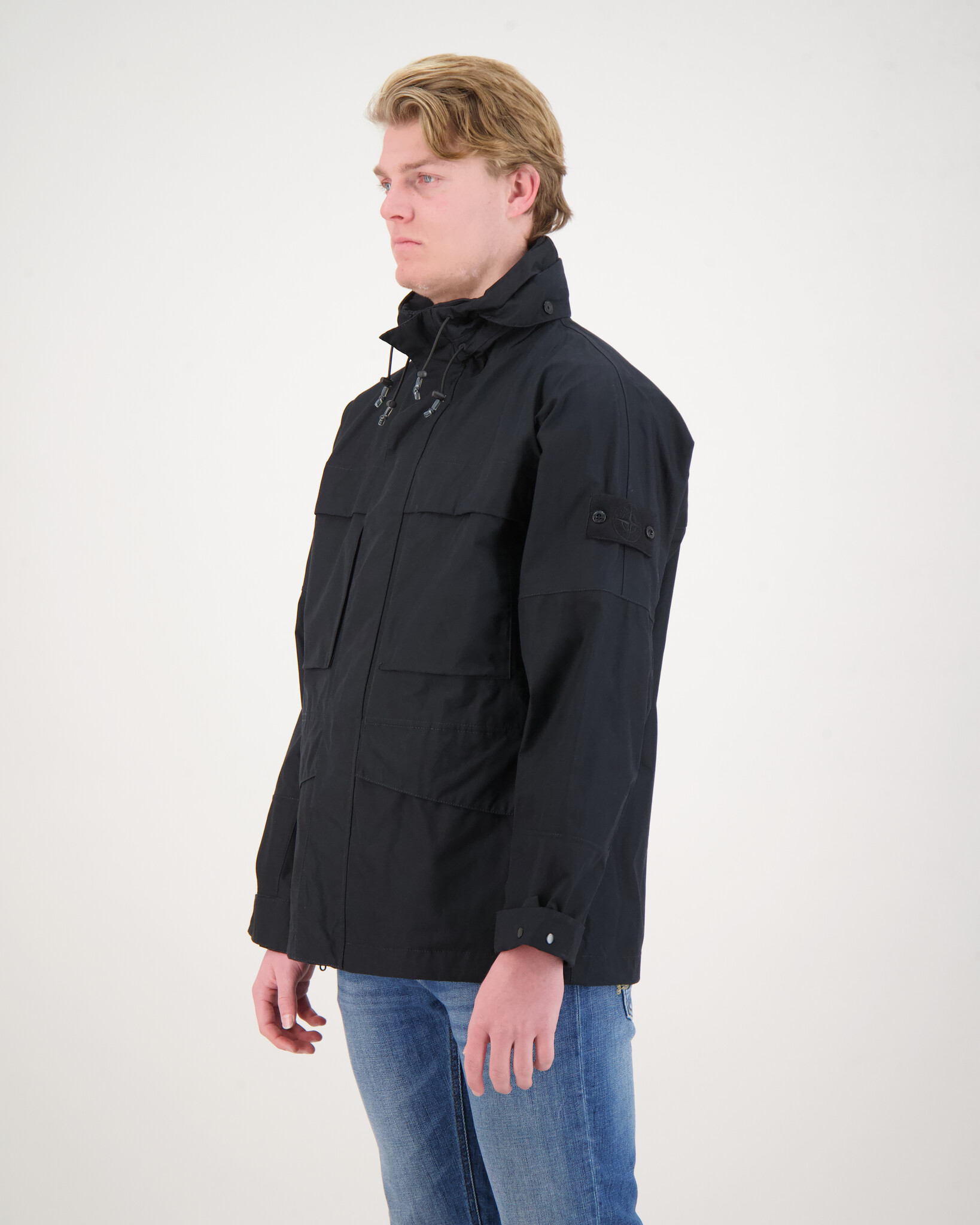 Stone Island 433F1 O - Ventile Ghost Piece Jacket Black Stone Island 433F1 O - Ventile Ghost Piece Jacket Black