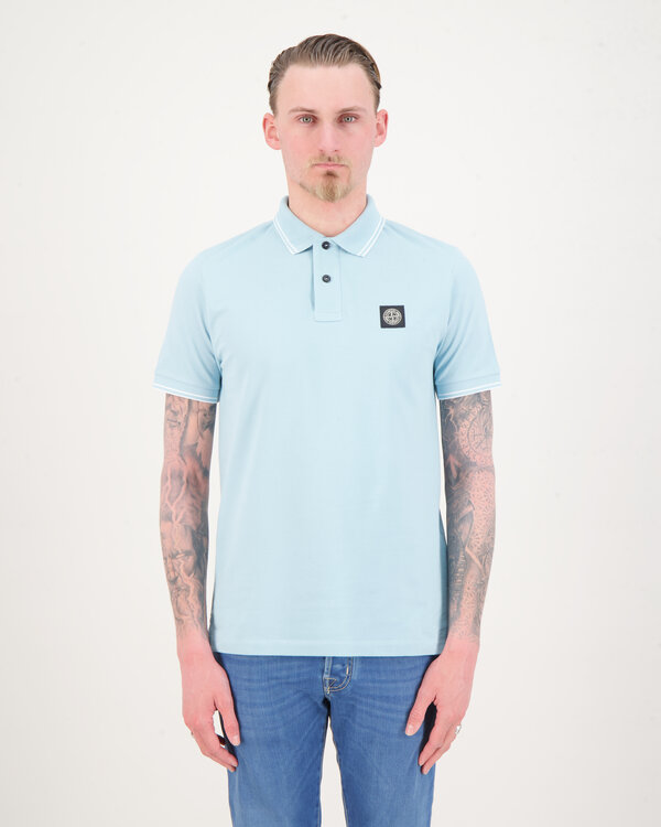 2SC18 Basic Slim Fit Polo Hellblau