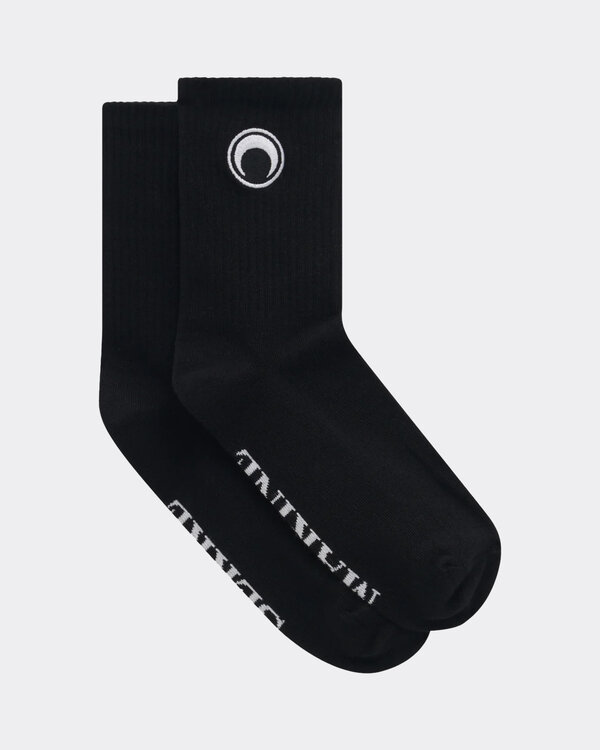 Organic Cotton Rib Ankle Socks Zwart