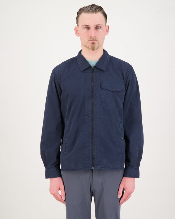 Gabardine Overshirt Donkerblauw