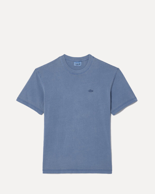 Washed Round Neck T-shirt Blau / Grau