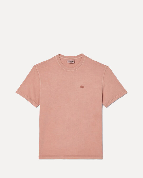 Washed Round Neck T-shirt Pink