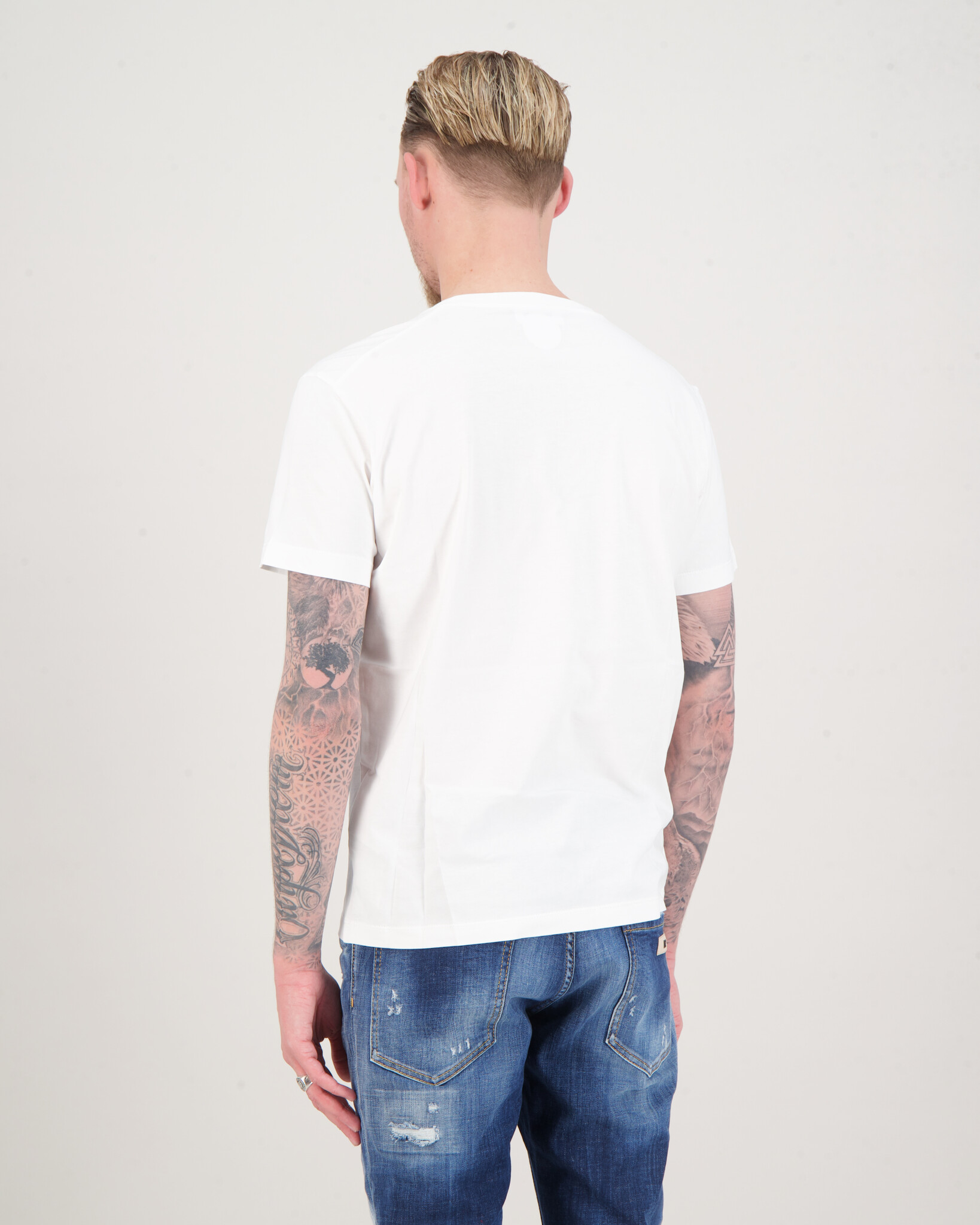 DSQUARED2 半袖 Tシャツ V-neck T-shirt S74GD1254 D20020100 DSQUARED2 Cool Fit V Neck Classic T-shirt Khaki - Clothing