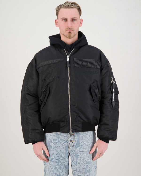 Blackout Racing Bomber Jacket Black