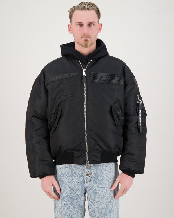 Blackout Racing Bomber Jacket Zwart