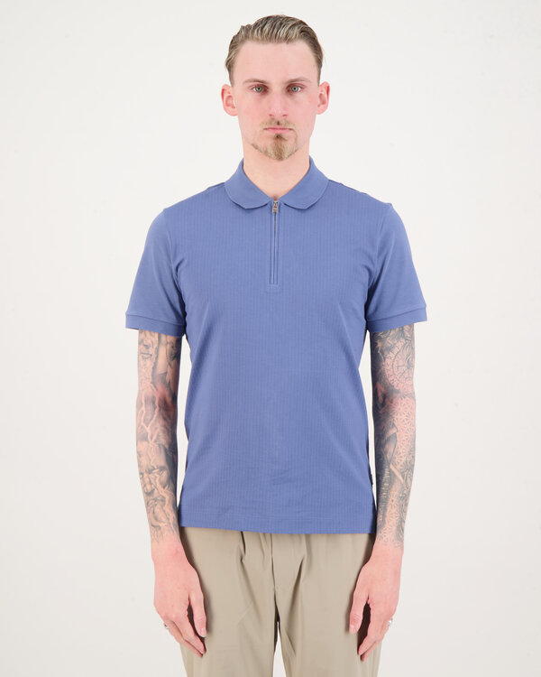 Polston 35 Polo Half Zip Blue