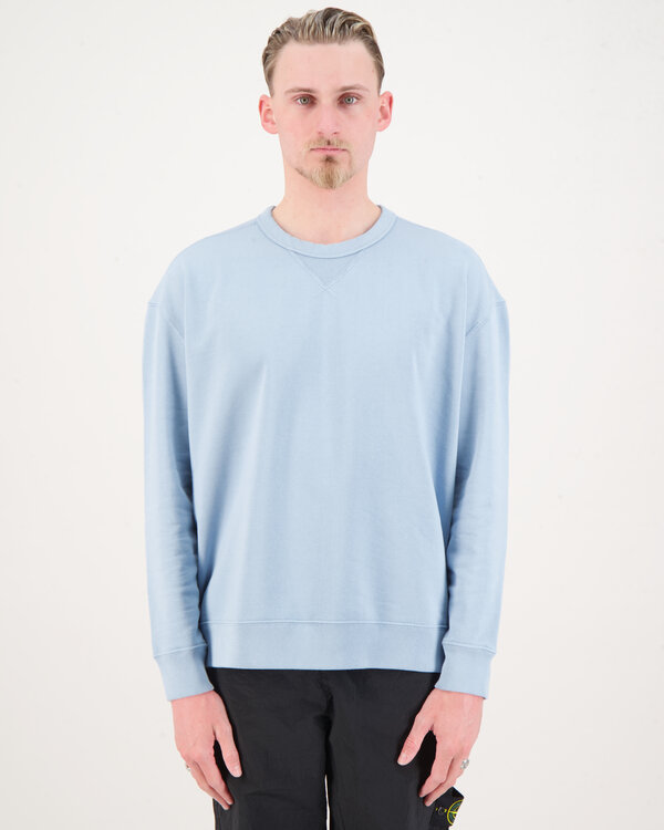 Felpa Girocollo Chiusa Sweater Light Blue