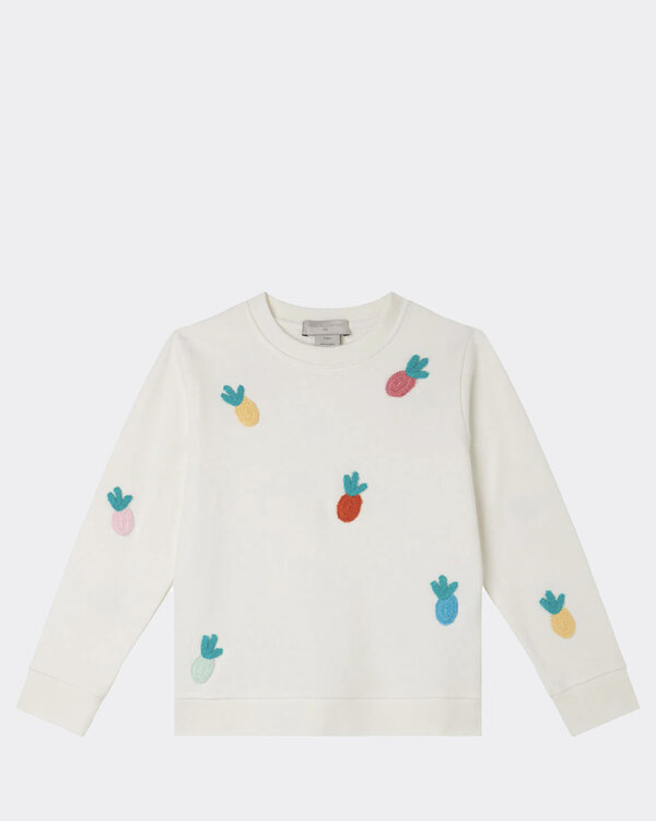 Fruit Crochet Jersey Sweatshirt Offwhite