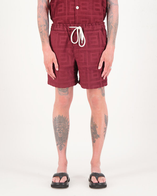 Burgundy Terrace Terry Shorts Bordeaux