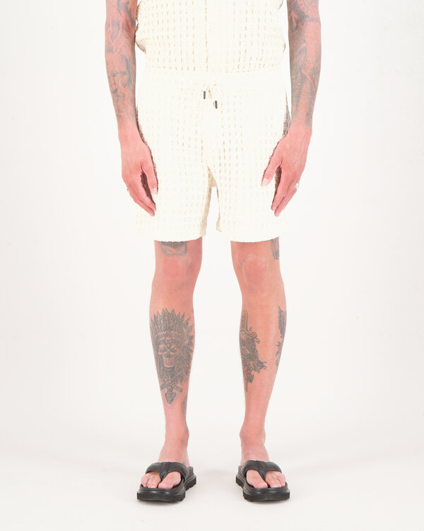 Porto Waffle Shorts Beige