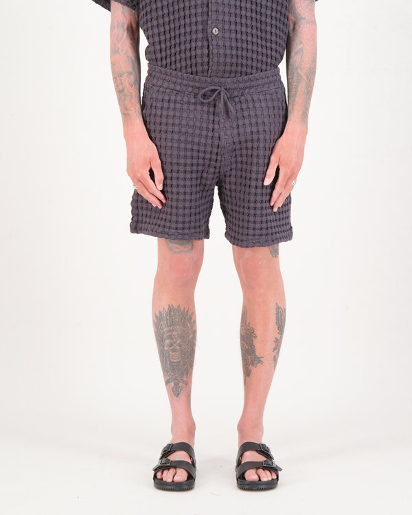 Porto Waffle Shorts Black