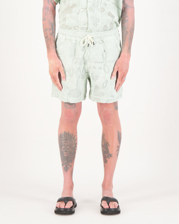 Galbanum Crochet Shorts Groen