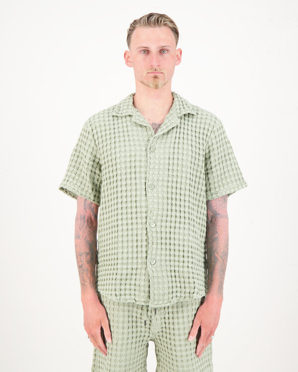 Cuba Waffle Shirt Grün