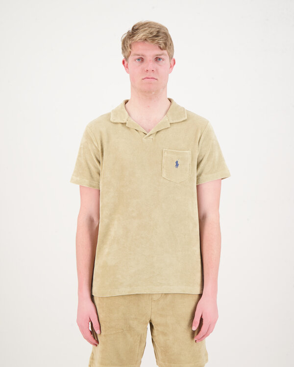 Short Sleeve Polo Shirt Beige