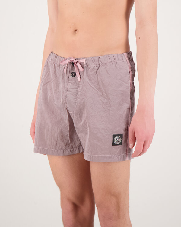 B0643 Nylon Metal Swim Shorts Rosa