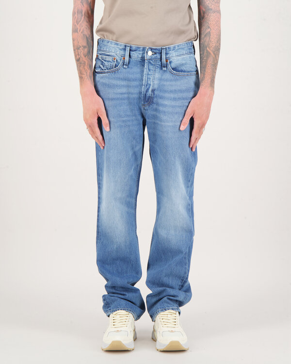 Dagger Stone Wash Rigid Worn Jeans Blau