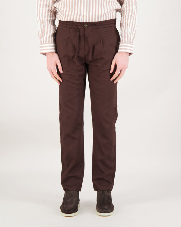 linen Seaside Trousers Pantalone Braun