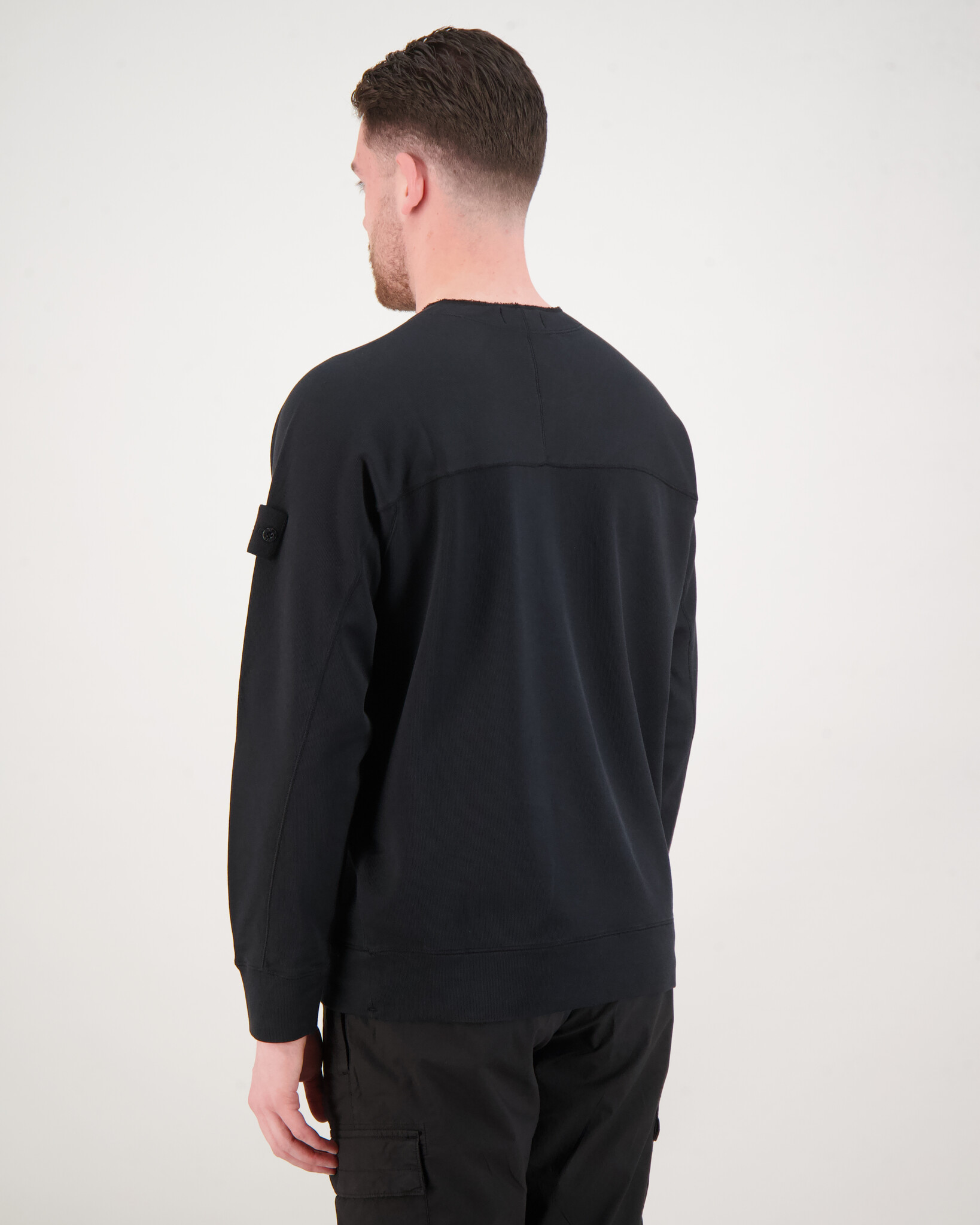 Stone Island 654F3 Ghost Piece Sweater Black Beachim