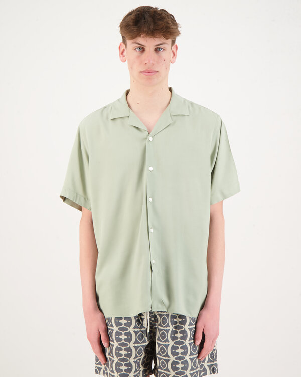 Plain Viscose Shirt Green