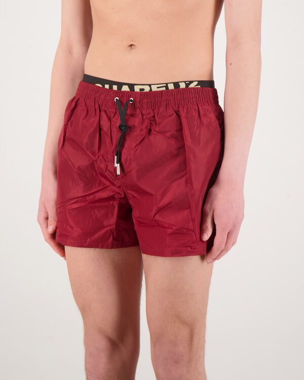 Nylon Midi Swim Shorts Bordeaux