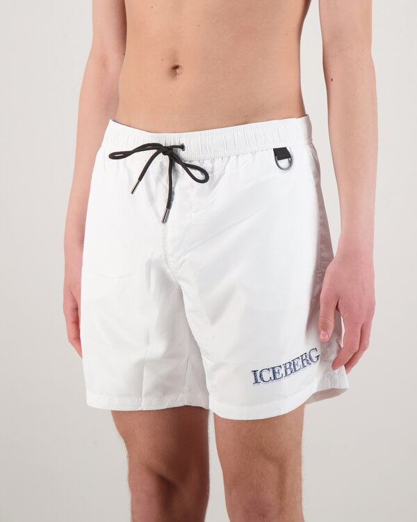 New Basic Logo Swim Shorts White