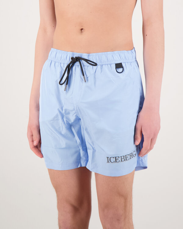 New Basic Logo Swim Shorts Hellblau