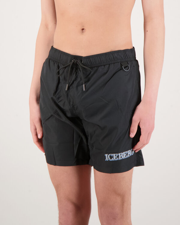 New Basic Logo Swim Shorts Zwart