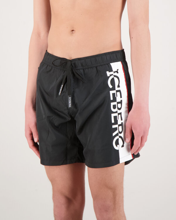 Vertical Logo Swim Short Black