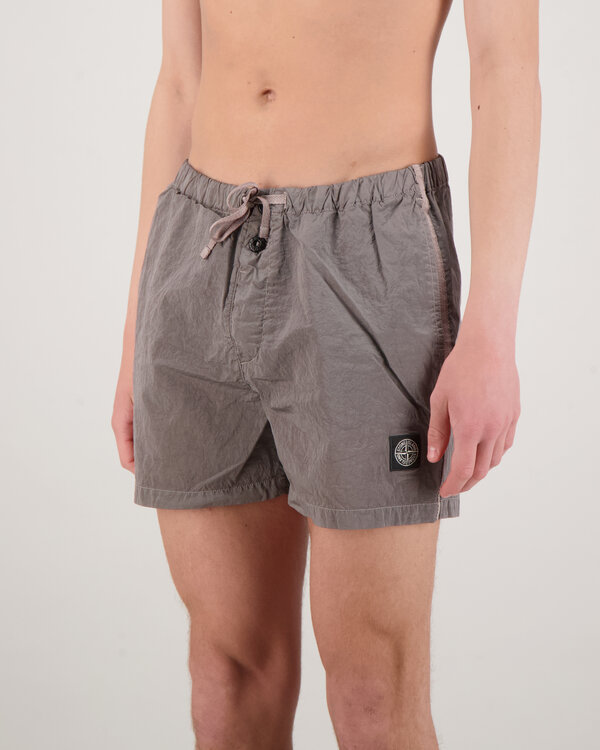 B0643 Nylon Metal Swim Shorts Grey