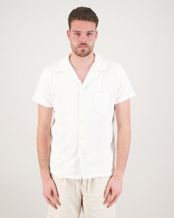 Terry Towelling Shirt weiß