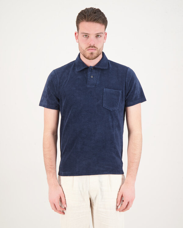 Terry Towelling Polo Marine