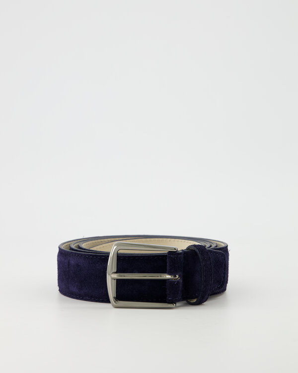 Suede Leather Riem Navy