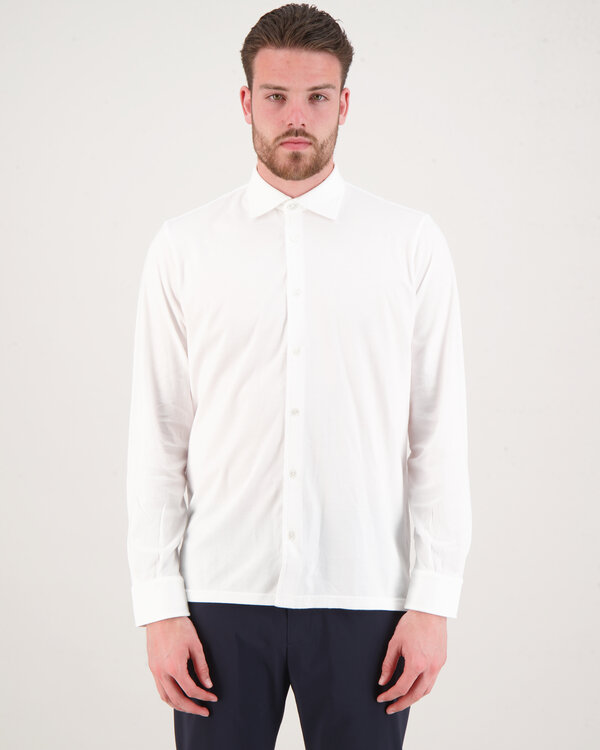 Knitted Long Sleeve Shirt White
