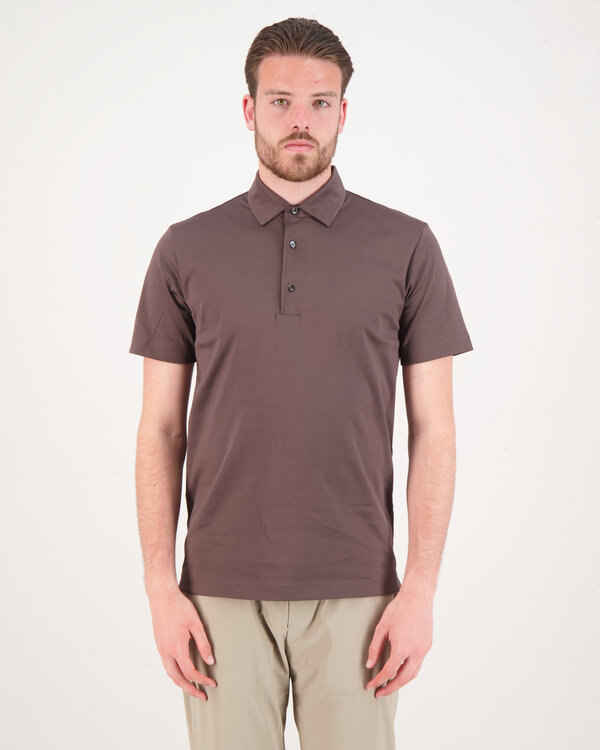 Supima Polo Schiller Collar Polo Bruin Supima Polo Schiller Collar Polo Bruin