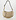 Oskan Moon Grainy Leather Bag Beige