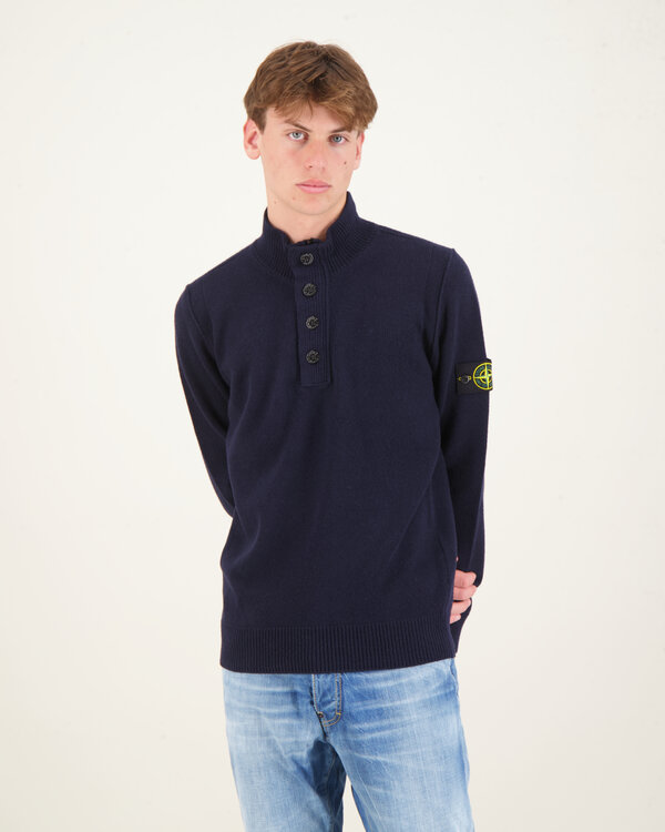 540A3 Knitwear Half Zip Navy