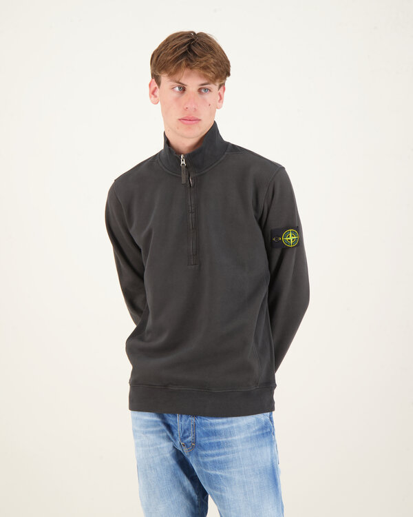 63420 Felpa Half Zip Sweater onkergrijs
