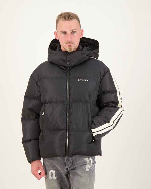 Hooded Track Down Jacket Zwart