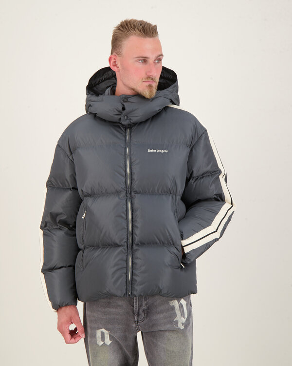 Hooded Track Down Jacket Donker Grijs