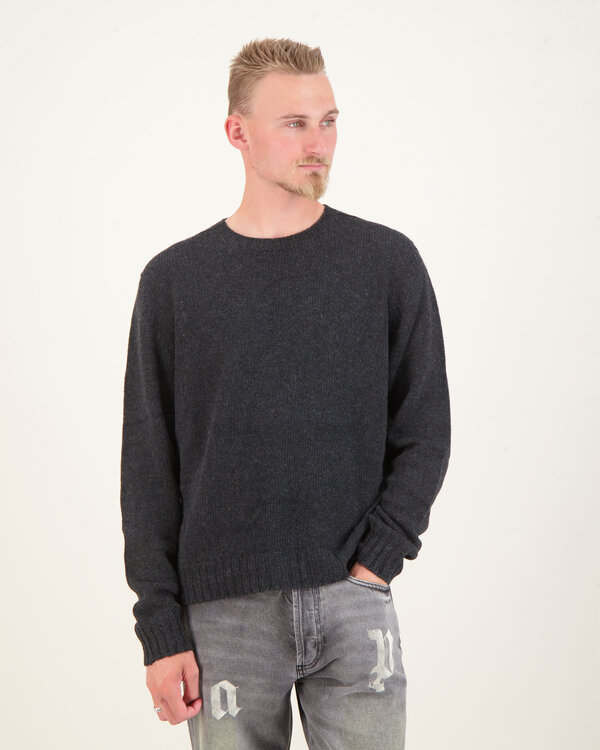 Curved Logo Sweater Donker grijs