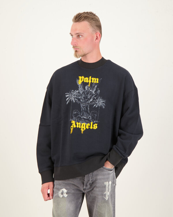 Palms Pencil Crewneck Zwart