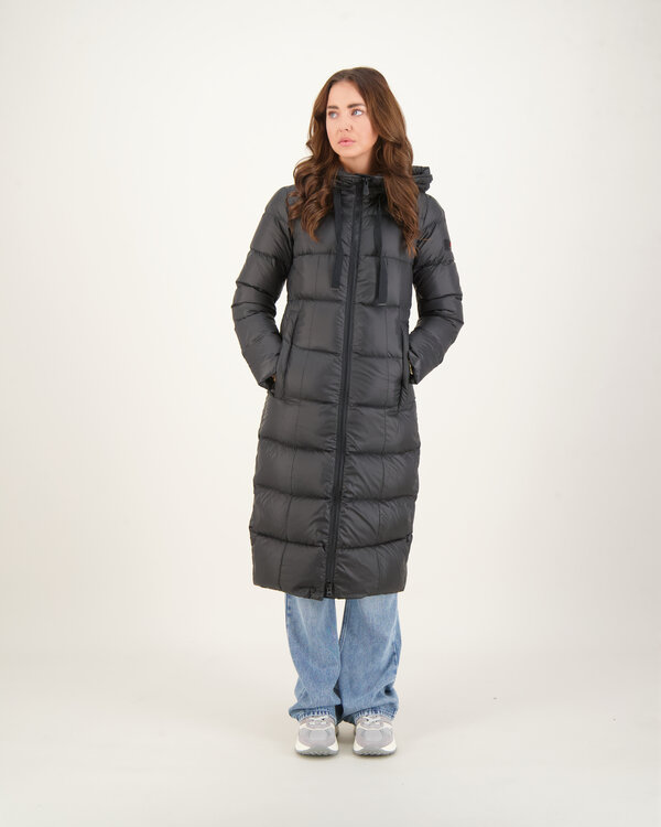 Nunki MQS  Long Down Jacket Zwart