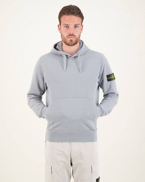 64151 Fleece Hoodie Grey-Green