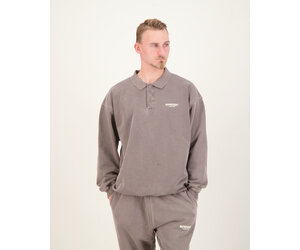 Represent Owners Club LS Polo Sweater Brown - Beachim