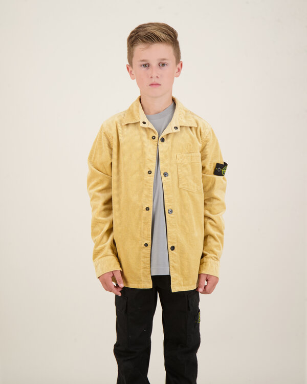 Beige stone island overshirt hotsell