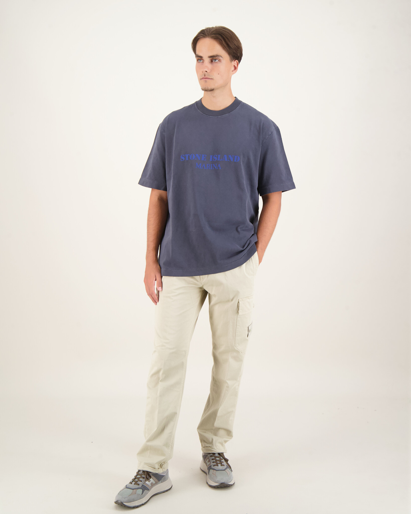 Stone Island 207X4 24/2 Ghost Cotton Jersey Old T-Shirt Ink Stone Island 207X4 24/2 Ghost Cotton Jersey Old T-Shirt Ink